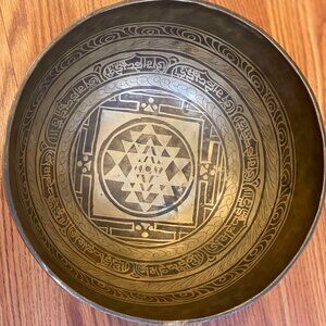 Authentic Hand Made Kalachakra Mandala Tibetan Singing Bowl.